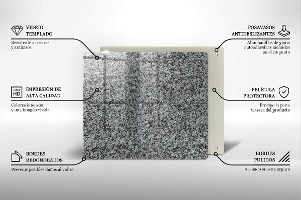 Üveg vágódeszka Kő textúra