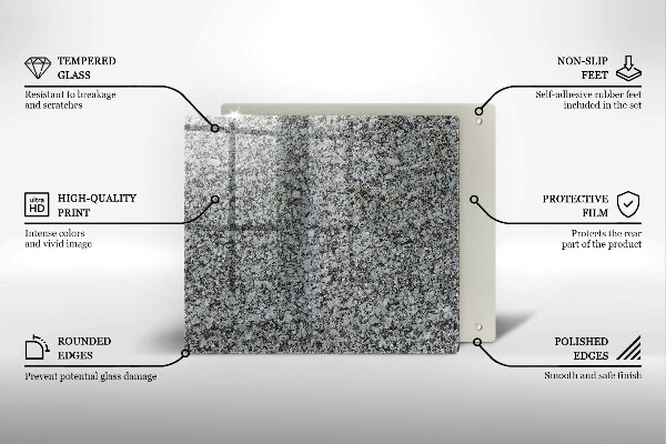 Üveg vágódeszka Kő textúra