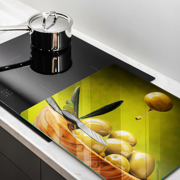 Üveg vágódeszka Ízletes olajbogyó