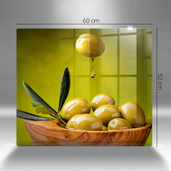 Üveg vágódeszka Ízletes olajbogyó