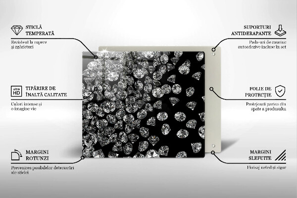 Üveg vágódeszka Gyémántok gyémántok