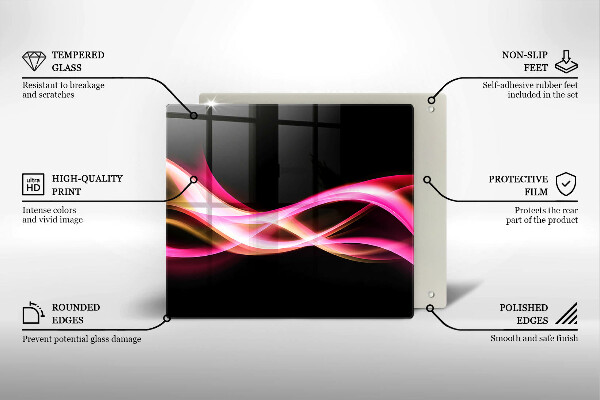 Üveg vágódeszka Absztrakt neon füst