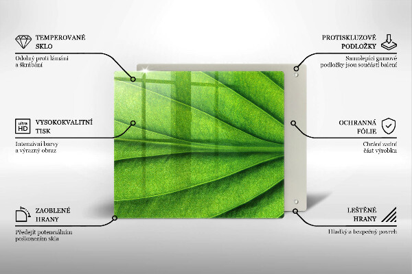 Üveg vágódeszka Természet ér levél