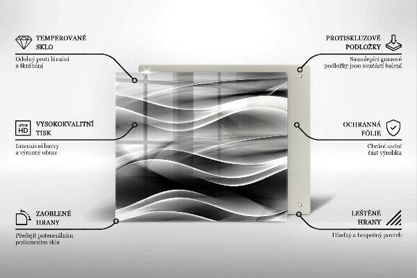 Üveg vágódeszka Absztrakt füstvonalak