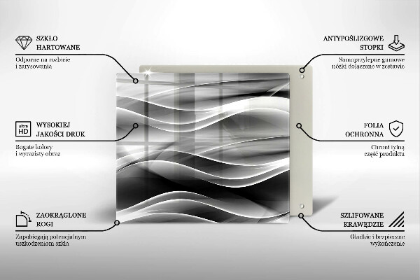 Üveg vágódeszka Absztrakt füstvonalak