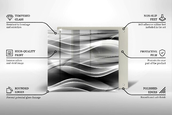 Üveg vágódeszka Absztrakt füstvonalak