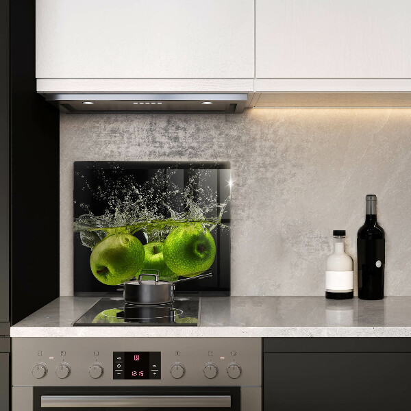 Üveg vágódeszka Zöld alma és víz