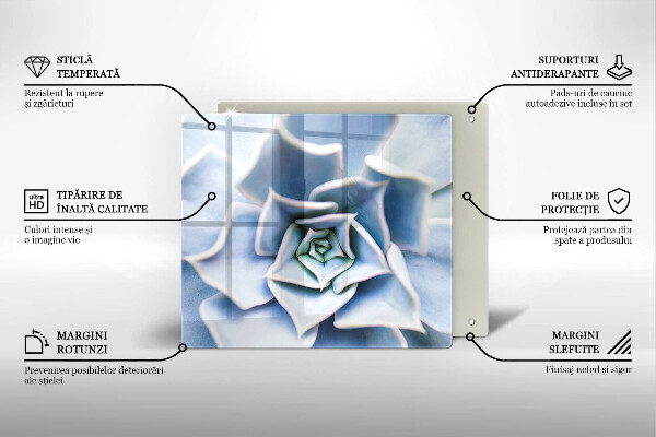 Üveg vágódeszka Virágos növény