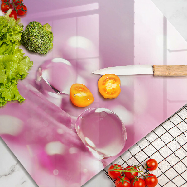 Üveg vágódeszka Harmat virágszirmai