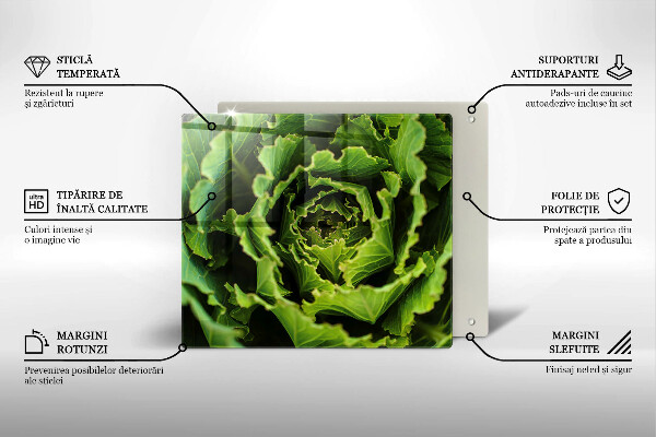 Üveg vágódeszka Salátalevél evés