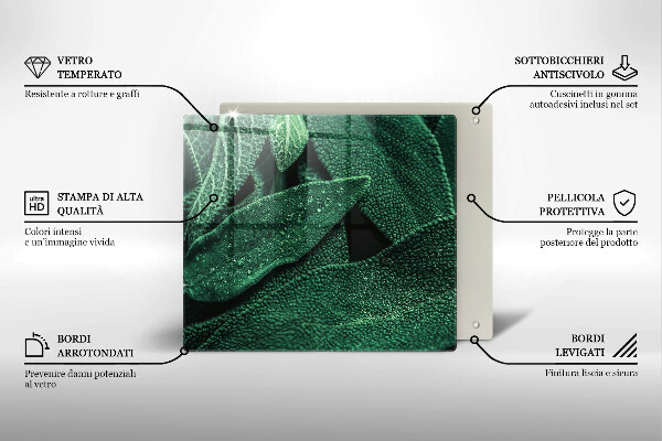 Üveg vágódeszka A növény levelei