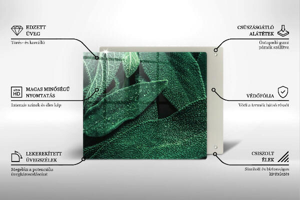 Üveg vágódeszka A növény levelei