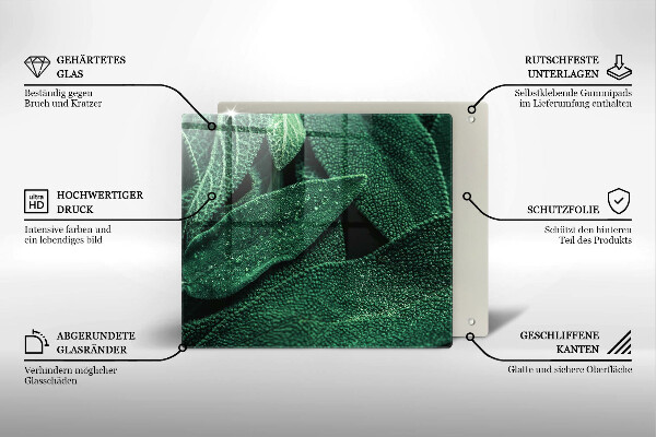 Üveg vágódeszka A növény levelei