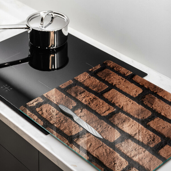 Üveg vágódeszka Tégla fal