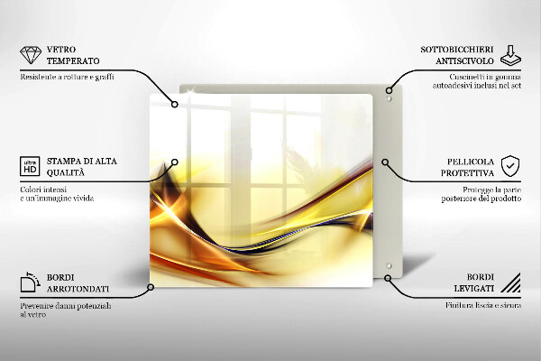 Üveg vágódeszka Absztrakt fényvonalak