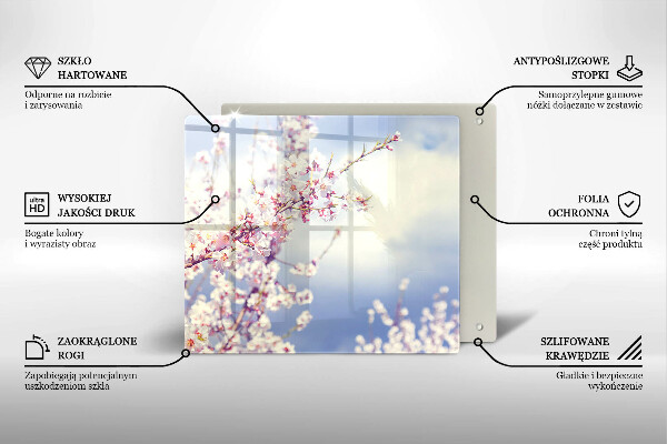 Üveg vágódeszka Virágzó fa