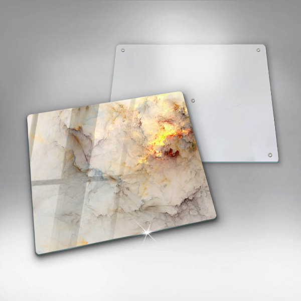 Üveg vágódeszka Márvány textúra arannyal