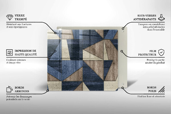 Üveg vágódeszka Geometriai absztrakció