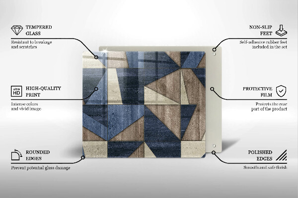 Üveg vágódeszka Geometriai absztrakció