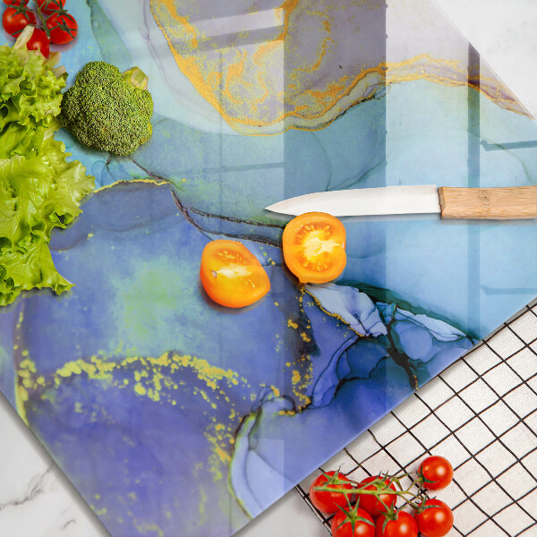 Üveg vágódeszka Repedt arany kő