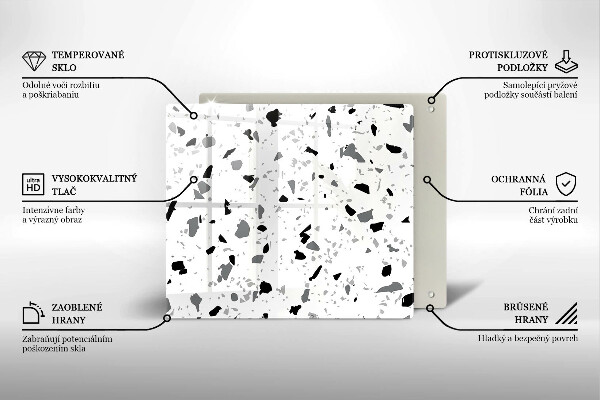 Üveg vágódeszka Dekoratív kőedény