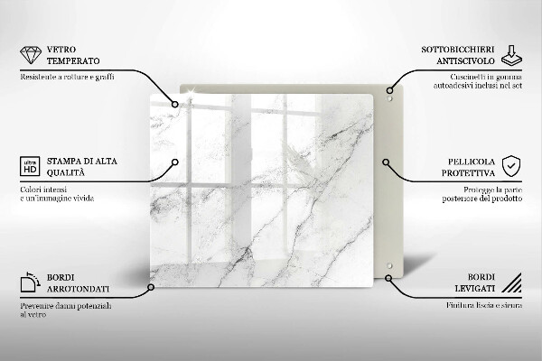 Üveg vágódeszka Elegáns márvány textúra