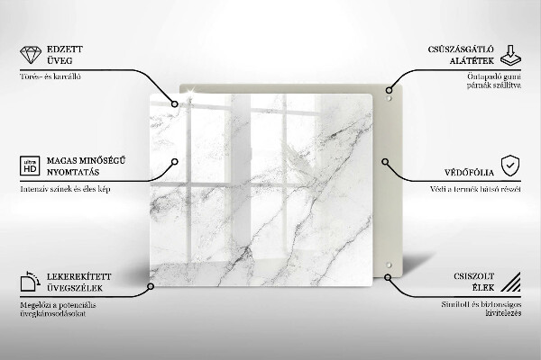 Üveg vágódeszka Elegáns márvány textúra