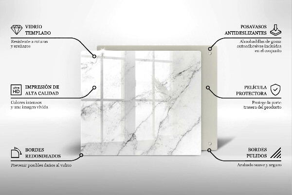 Üveg vágódeszka Elegáns márvány textúra