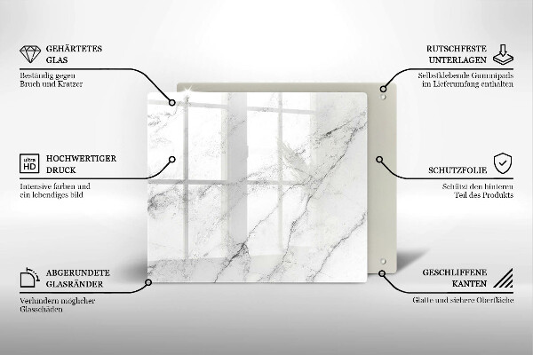 Üveg vágódeszka Elegáns márvány textúra