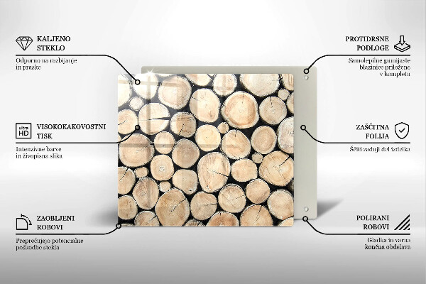 Üveg vágódeszka Fa fatörzsek