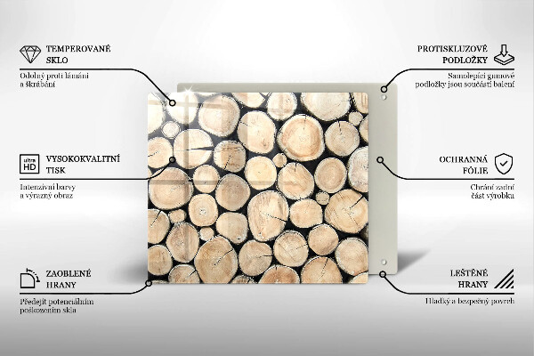 Üveg vágódeszka Fa fatörzsek