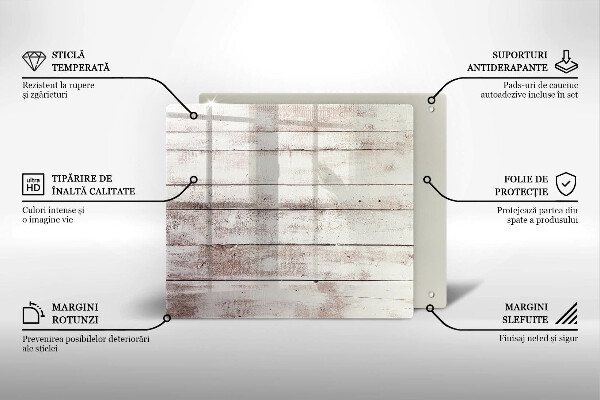 Üveg vágódeszka Régi fa táblák