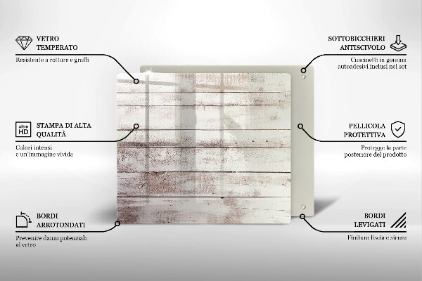 Üveg vágódeszka Régi fa táblák