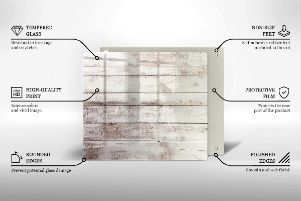 Üveg vágódeszka Régi fa táblák