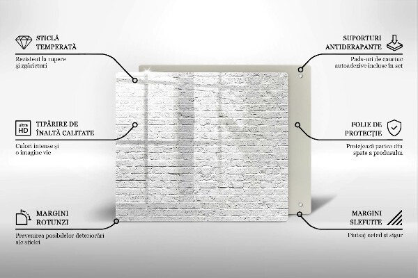 Üveg vágódeszka Téglafal fal
