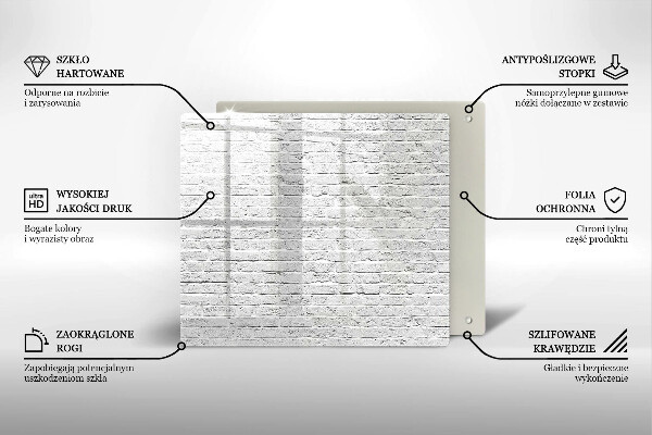 Üveg vágódeszka Téglafal fal