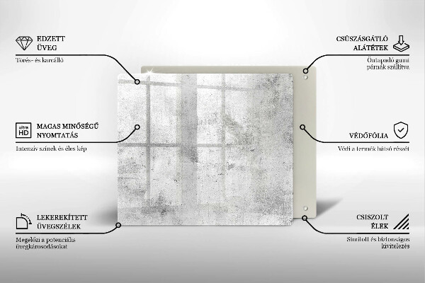 Üveg vágódeszka Beton textúra