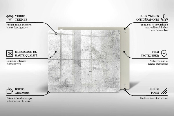 Üveg vágódeszka Beton textúra