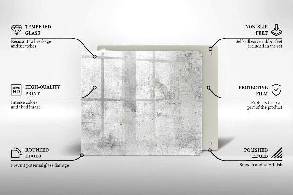 Üveg vágódeszka Beton textúra