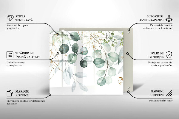 Üveg vágódeszka Festett növények