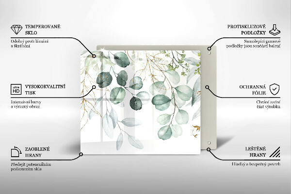 Üveg vágódeszka Festett növények