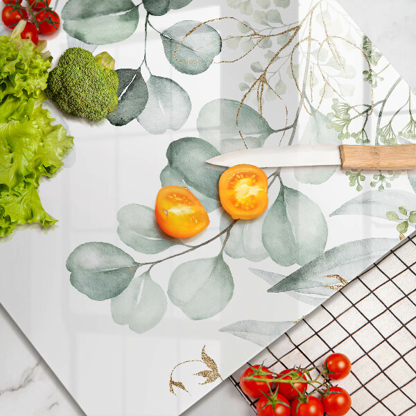 Üveg vágódeszka Festett növények