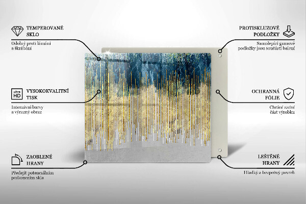 Üveg vágódeszka Tervezői absztrakció