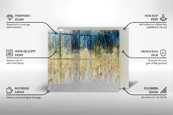 Üveg vágódeszka Tervezői absztrakció