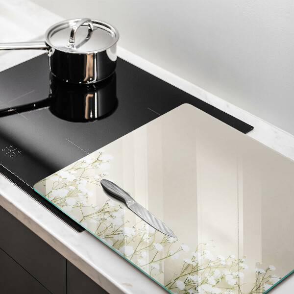 Üveg vágódeszka Gipsz boho virágok