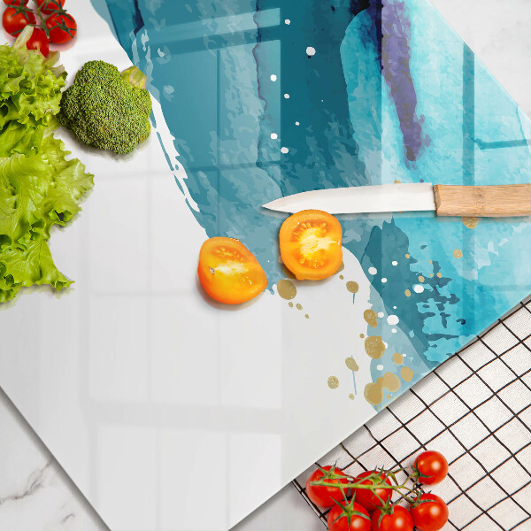 Üveg vágódeszka Kék foltok