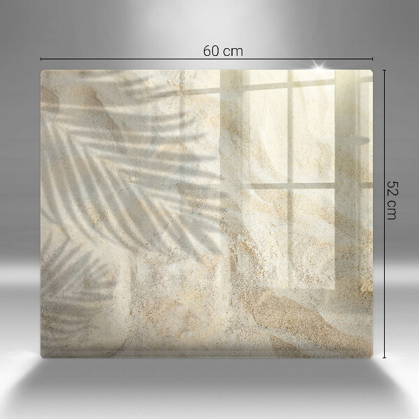 Üveg vágódeszka Pálmalevél és homok