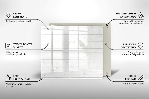 Üveg vágódeszka Modern világos táblák