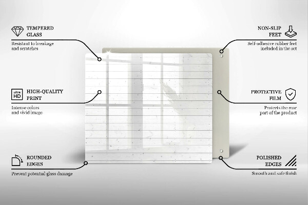 Üveg vágódeszka Modern világos táblák