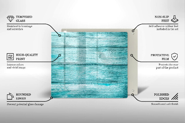 Üveg vágódeszka Vintage fa táblák